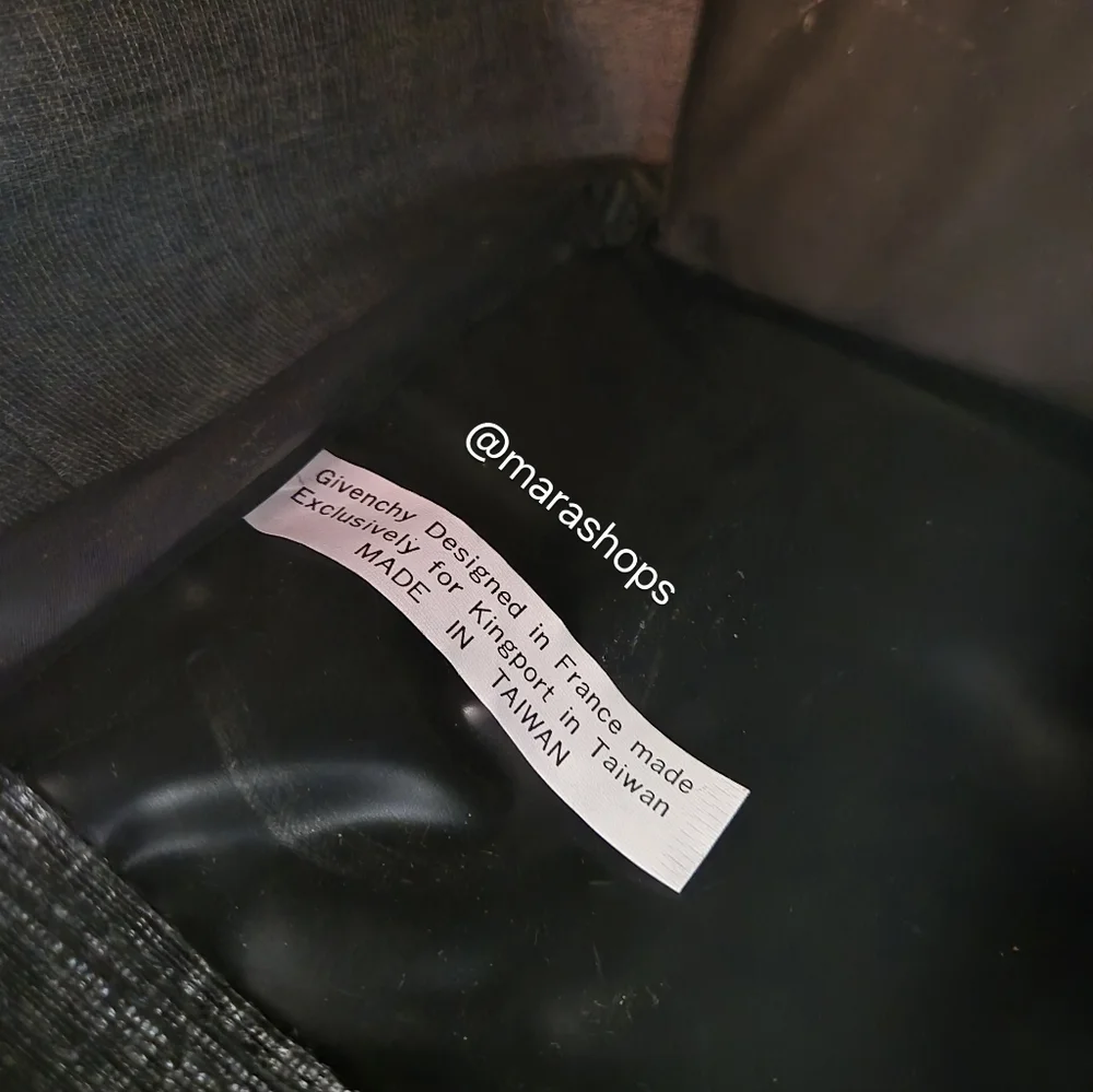 Givenchy Vintage Messenger Bag Black Tweed